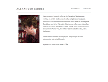 Tablet Screenshot of alexandergeddes.com